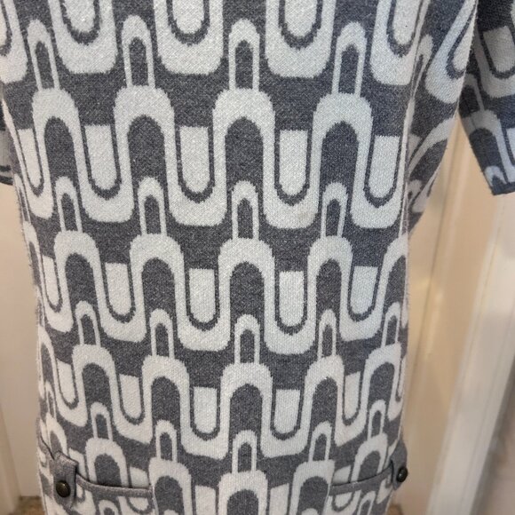 MAEVE The Annalise Mock-Neck Chenille Sweater Mini Dress in Medium Retro Mod - Picture 3 of 9